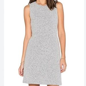 Theory Raneid Felt Wool Gray Sleeveless Dress - Size 4 Small